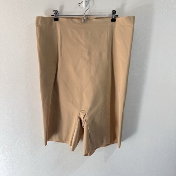 NWT Cacique Shapewear 26 / 28 Plus Ultra High Waist Thigh Shaper Nude Shorts - Picture 1 of 6